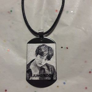BTS Kpop JungKook Dog Tag Necklace